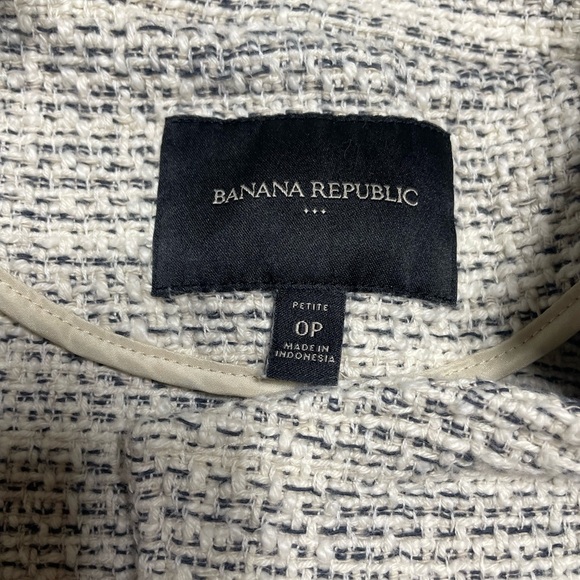 Banana Republic textured open front tweed jacket- classic blazer  small petite - Picture 4 of 13